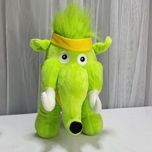 Fun Express Neon Lime Green‎ Workout Exercising Elephant w. Headband And T Shirt